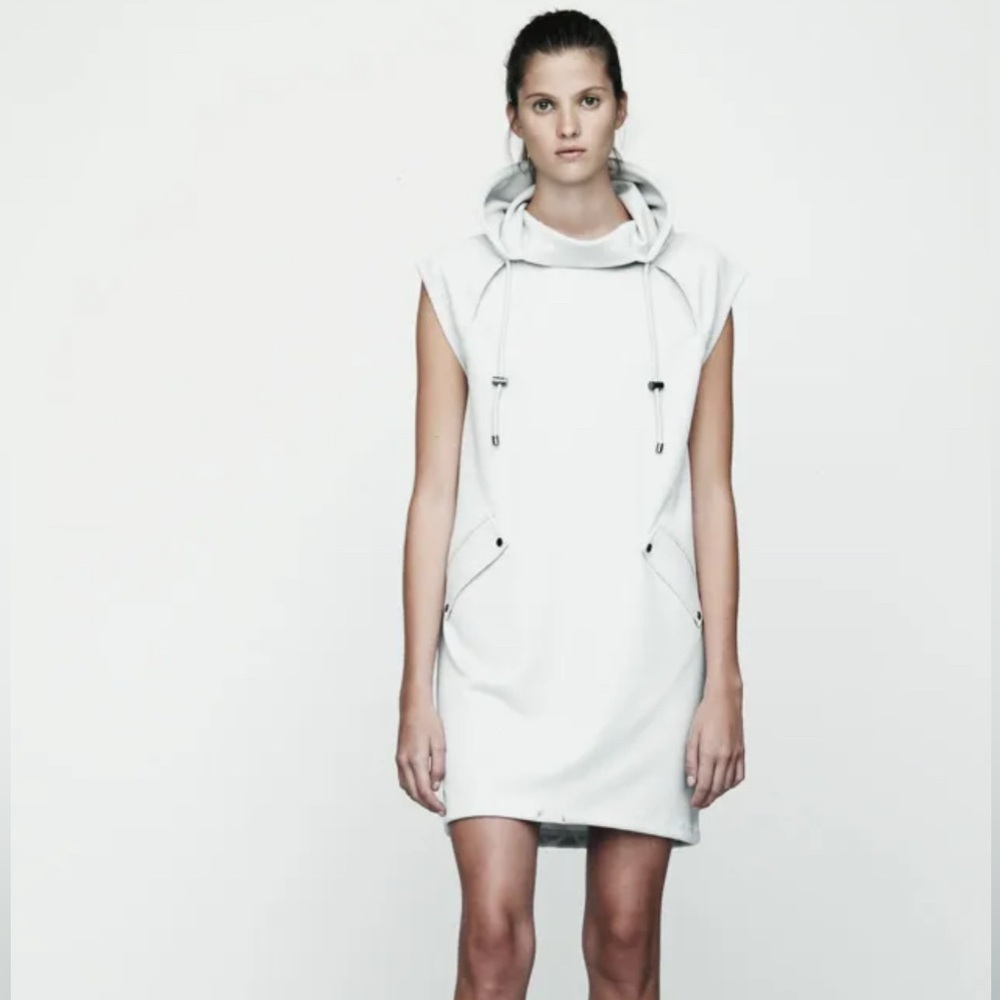 Alexander Wang Dress Hoodie Gray Small
